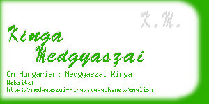 kinga medgyaszai business card